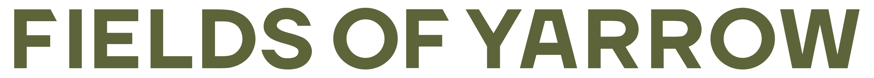 Transparent positive lettering logo of Fields of Yarrow