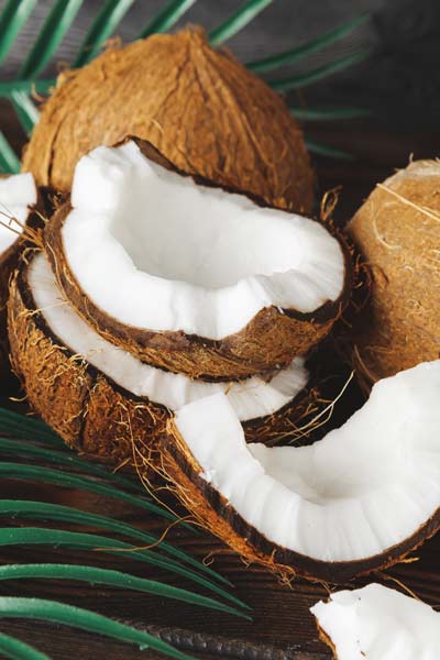 image of the superfood coconut used for skincare as coconut oil