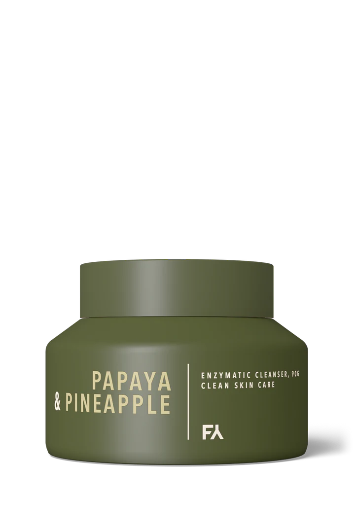 papaya and pineapple fruit based skincare exfoliant with natural ingredients only